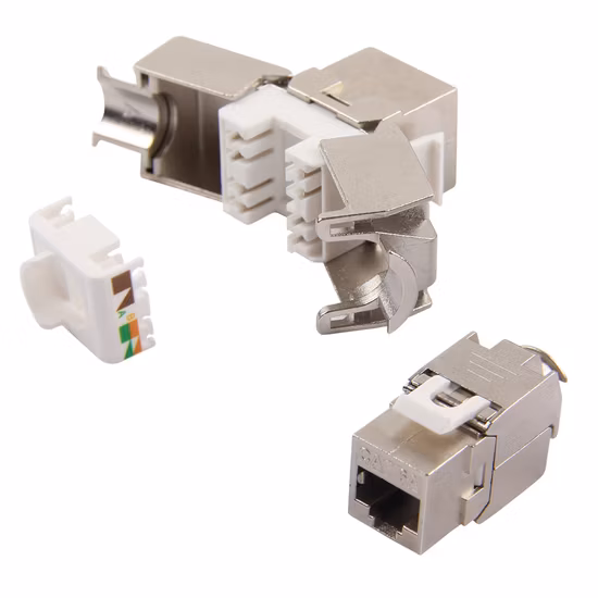 High Quality STP Shielded Toolless RJ45 Cat7/CAT6A AMP Keystone Jack