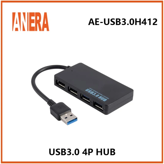 Прямая продажа с завода, 4 порта USB3.0, портативный компактный концентратор 5 Гбит/с с кабелем